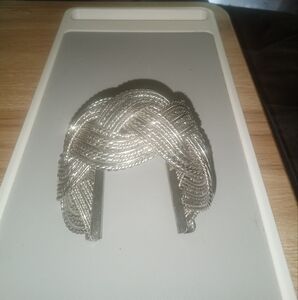 Elegant Silver Braided Women's Bracelet